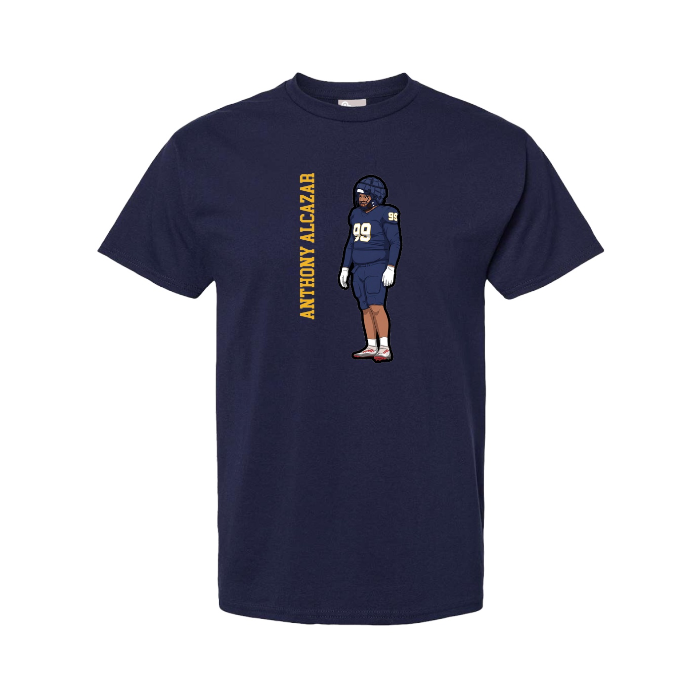 Youth Tee — Name Vertical in Navy