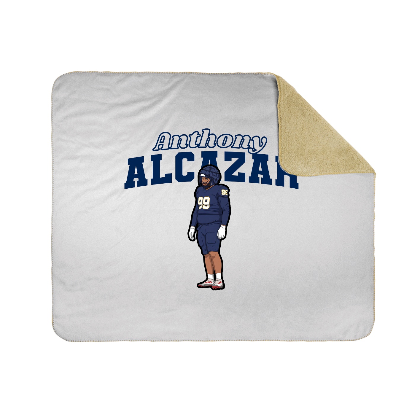 Throw Blanket — Name Arch in White