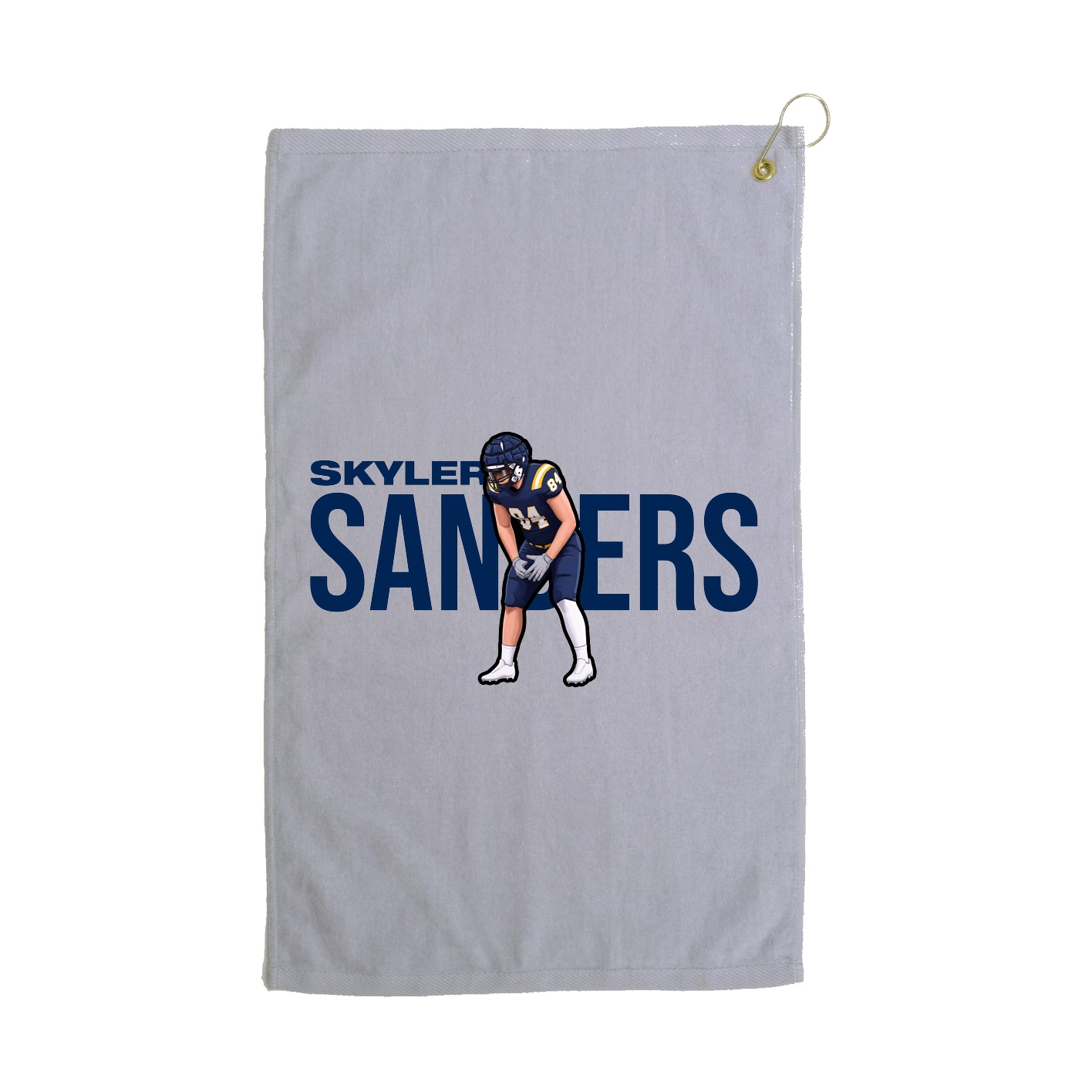 Golf Towel — Player Name in Grey