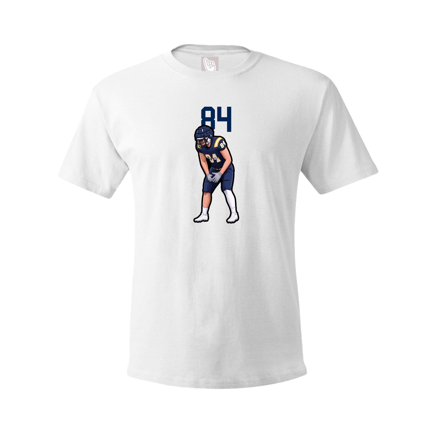 Youth Tee — Number Top in White