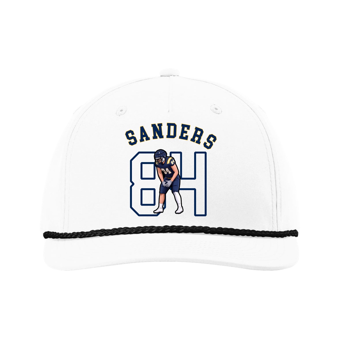 Five-Panel Classic Rope Cap — Shirsey Arch in White