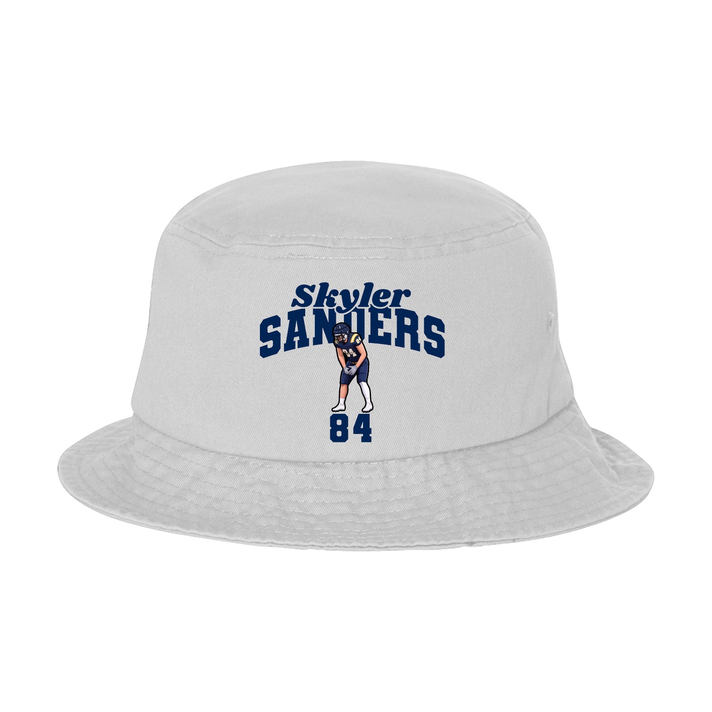 Bucket Cap — Signature Arch in White