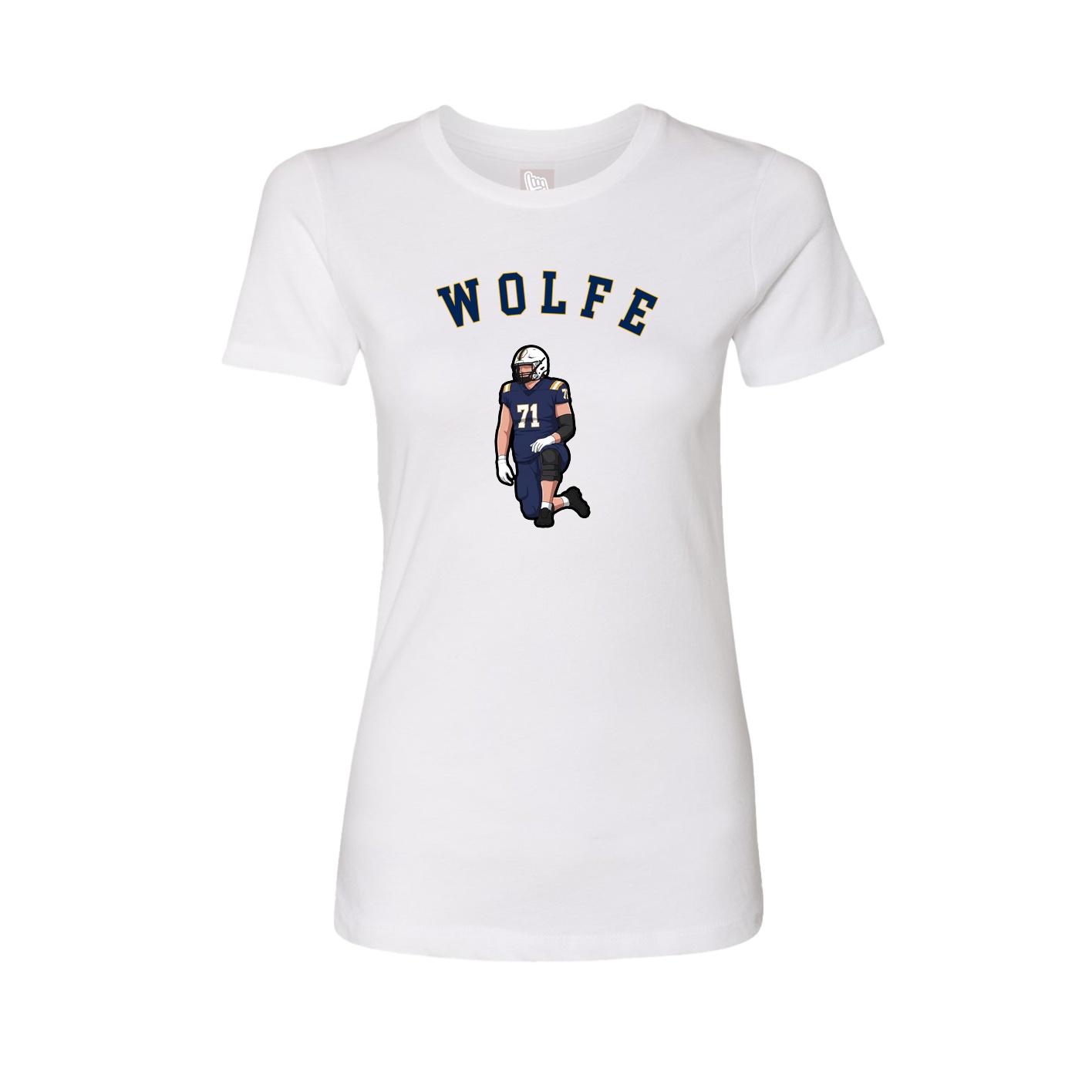 Fitted Women's Tee — Shirsey Arch in White