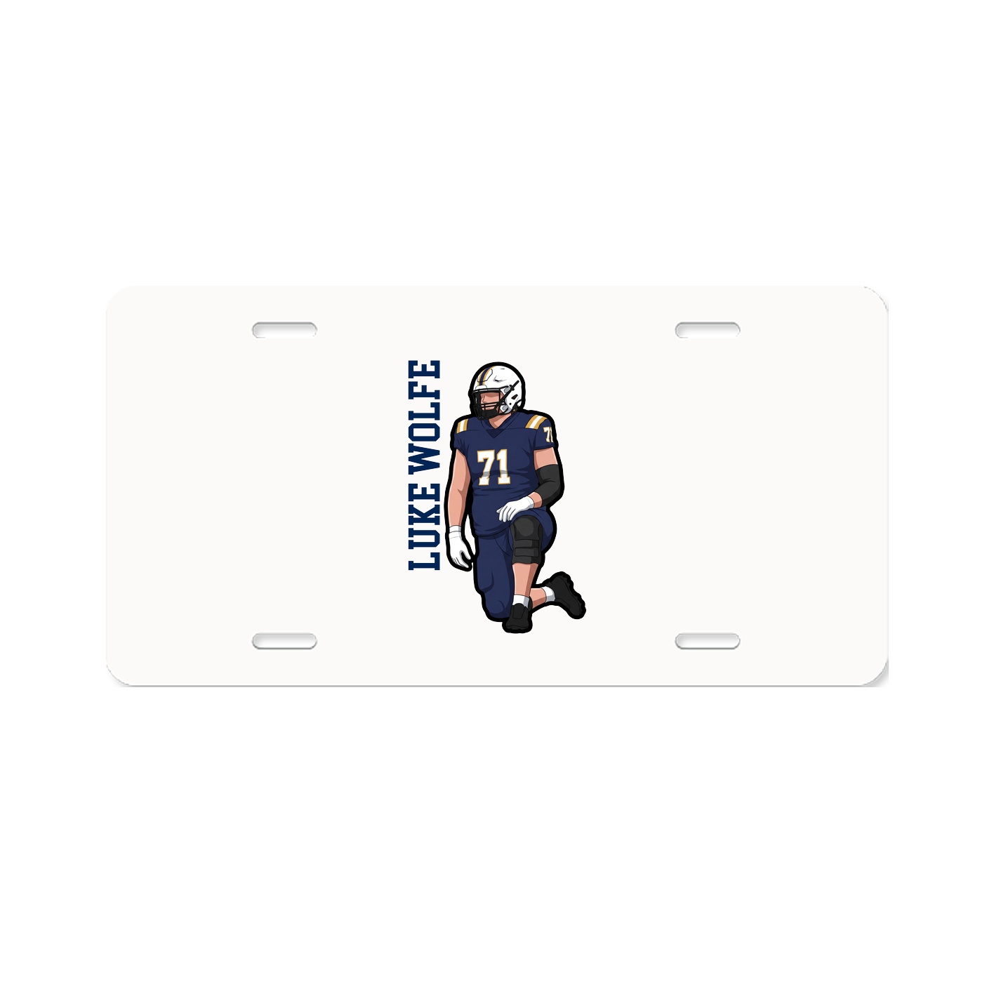 License Plate — Name Vertical in Classic