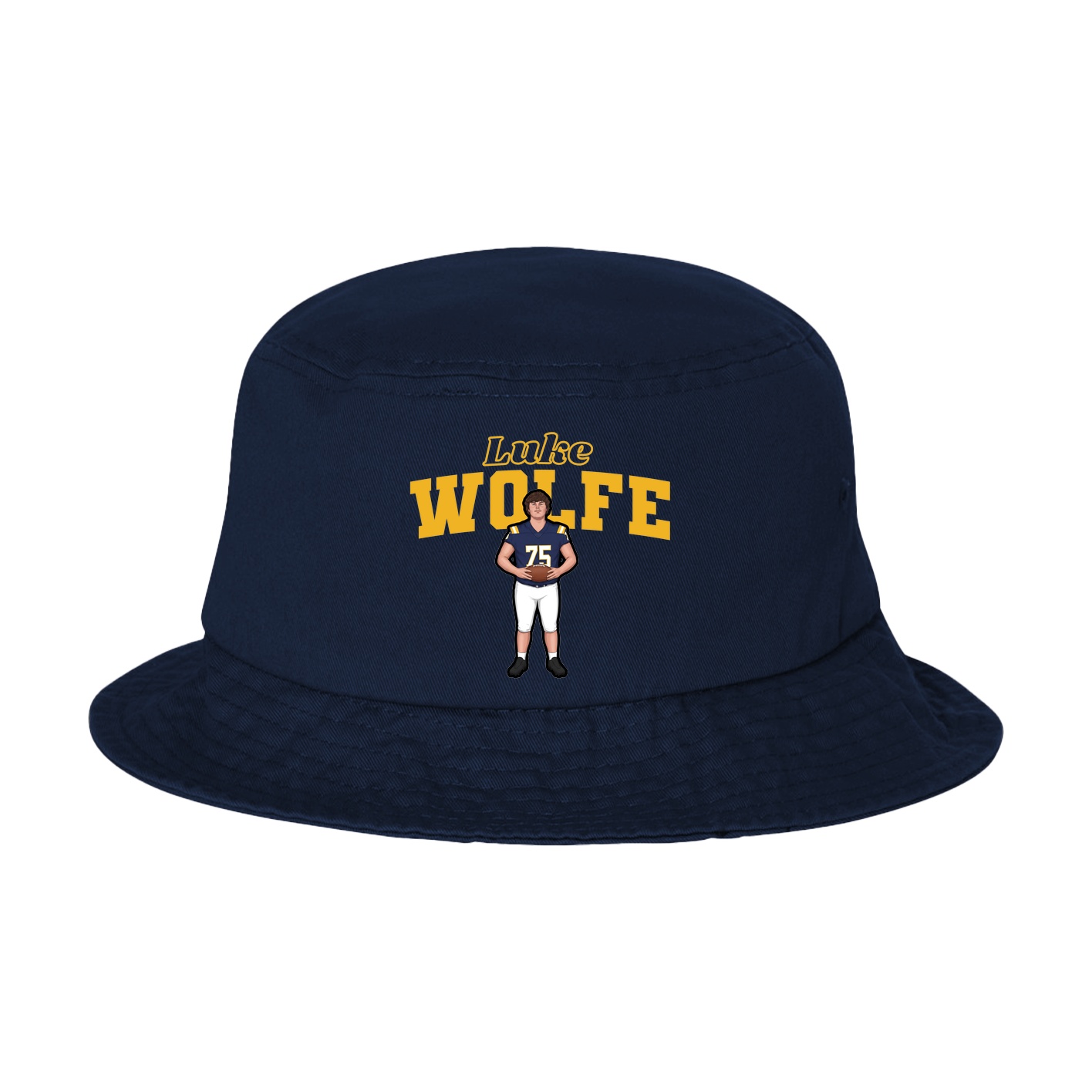 Bucket Cap — Name Arch in Navy