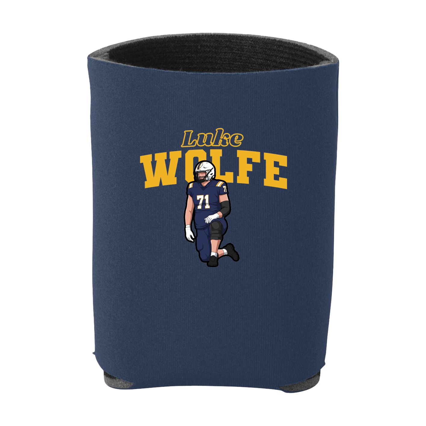 Can Holder — Name Arch in Navy
