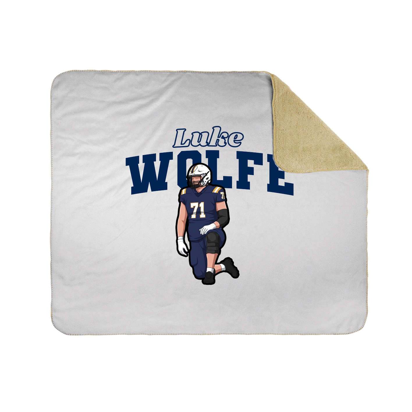 Throw Blanket — Name Arch in White