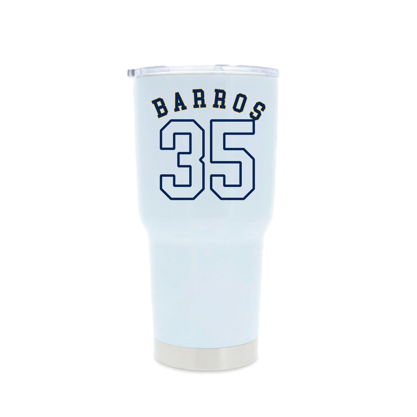 30oz Stainless Steel Tumbler — Shirsey Arch in White