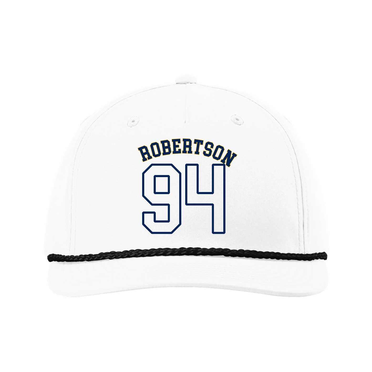 Five-Panel Classic Rope Cap — Shirsey Arch in White