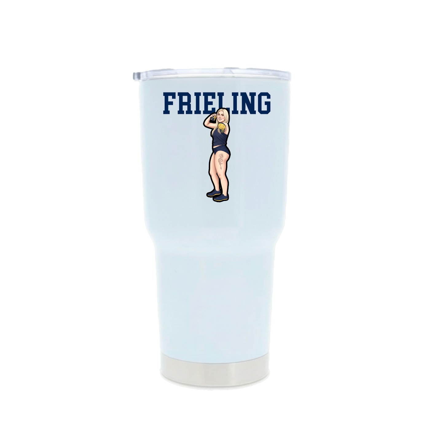30oz Stainless Steel Tumbler — Shirsey in White