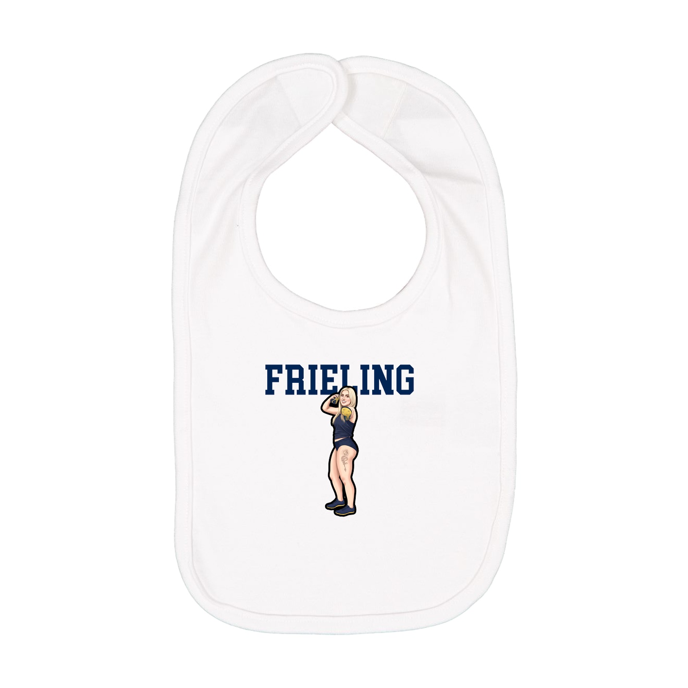 Infant Bib — Shirsey in White