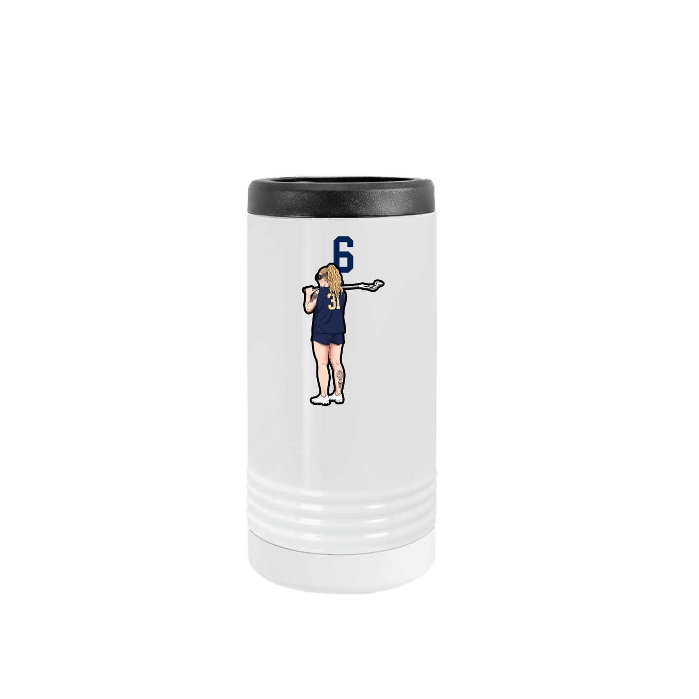 Slim Beverage Holder — Number Top in White
