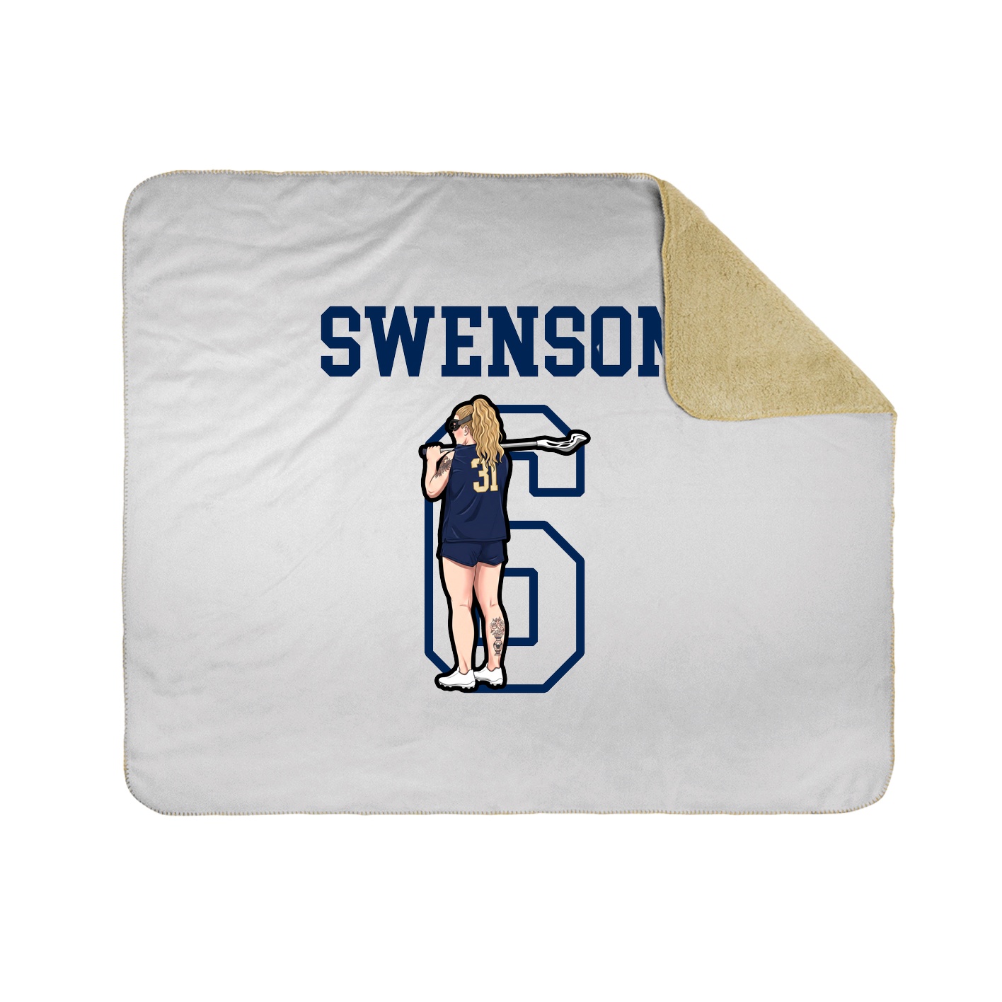 Throw Blanket — Shirsey in White