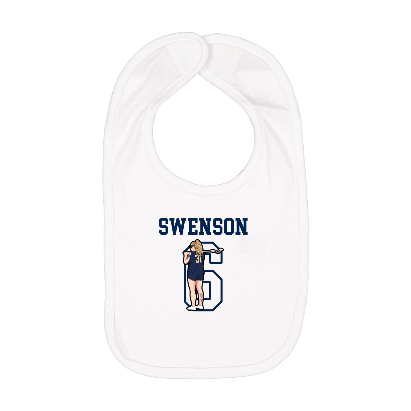 Infant Bib — Shirsey in White