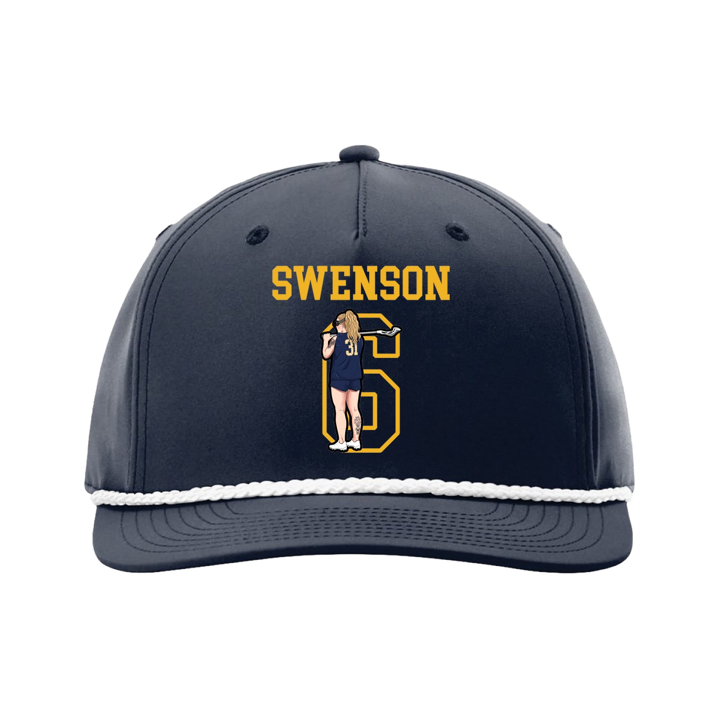 Five-Panel Classic Rope Cap — Shirsey in Navy