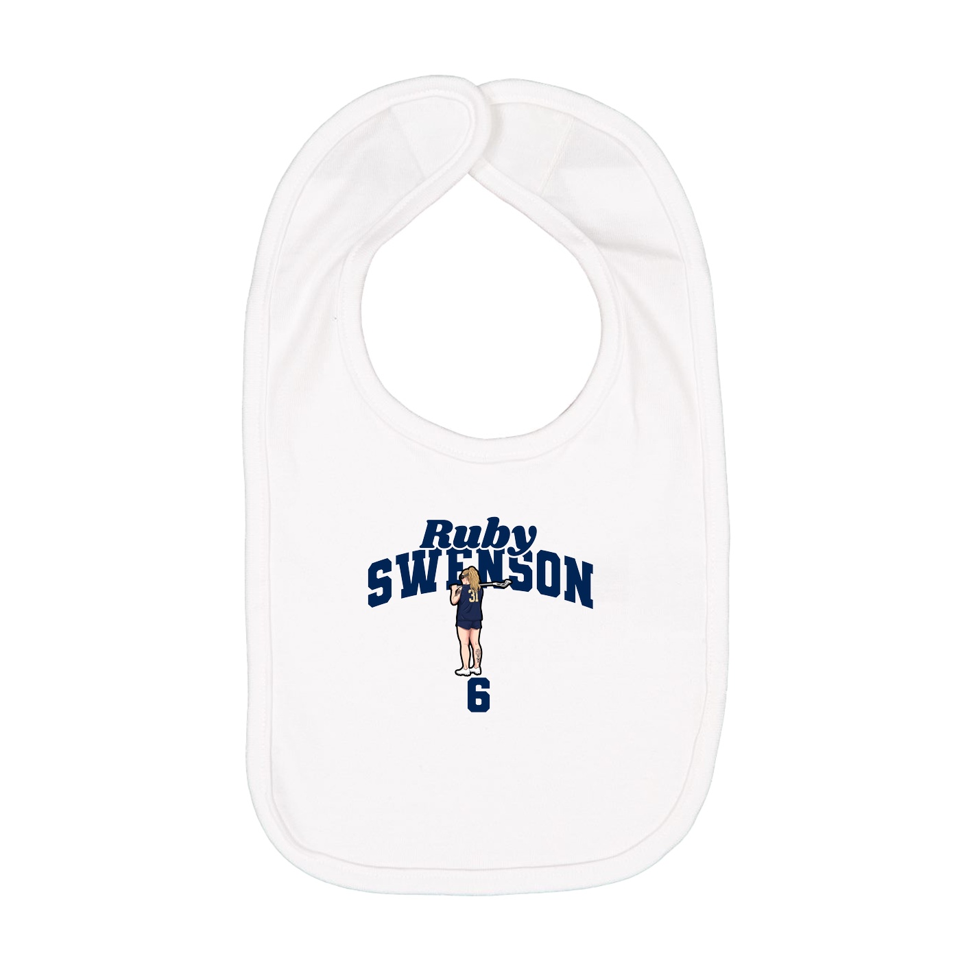 Infant Bib — Signature Arch in White
