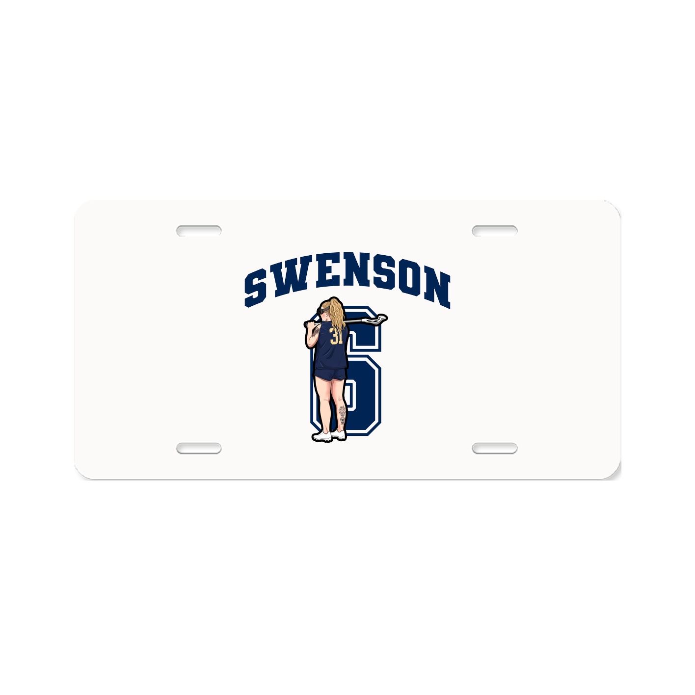 License Plate — Number in Classic