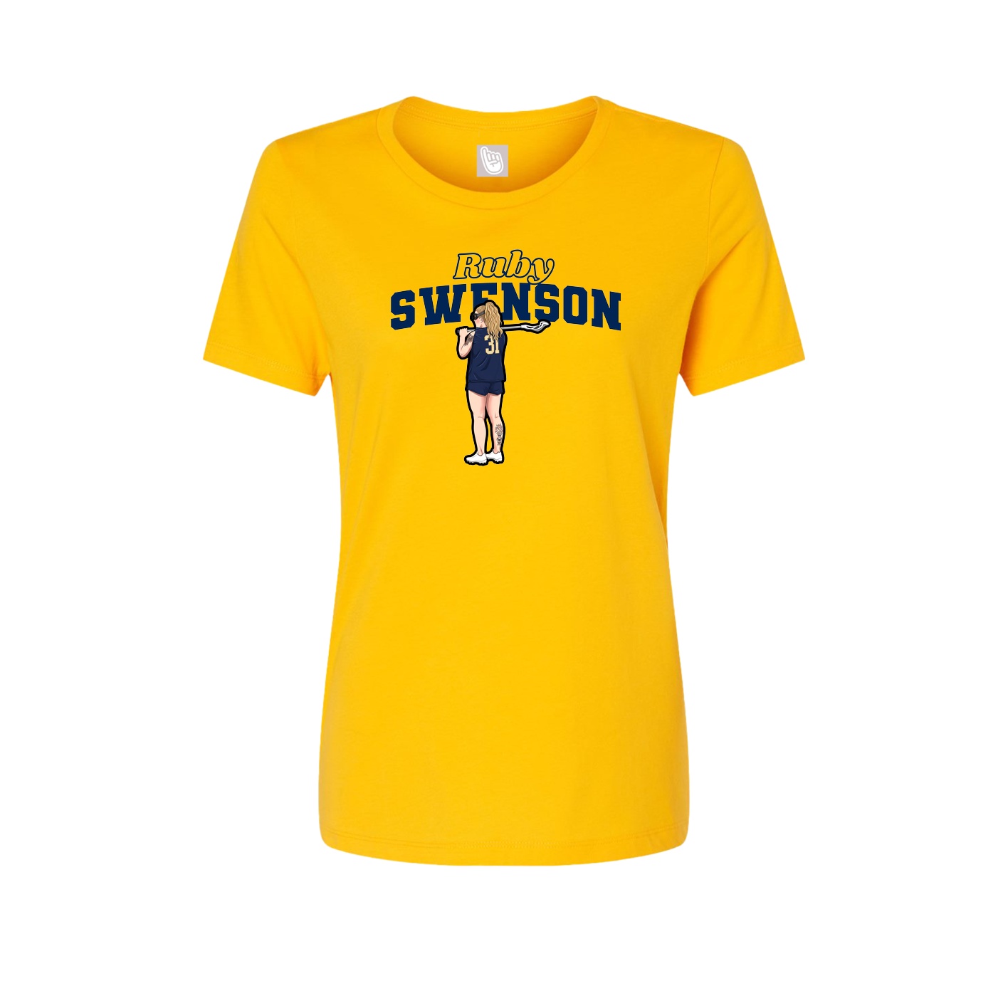 Womens Tee — Name Arch in Gold