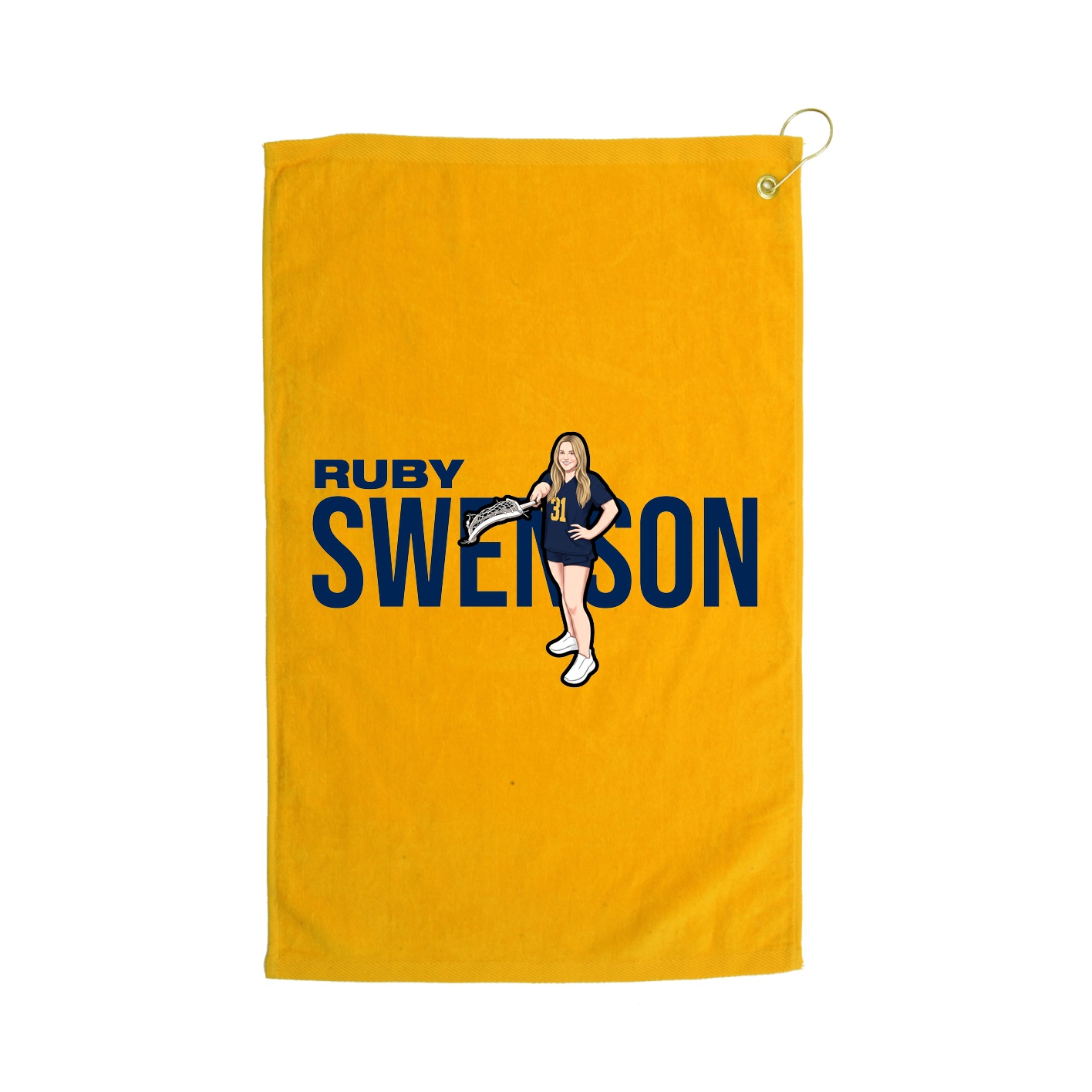 Golf Towel — Player Name in Gold