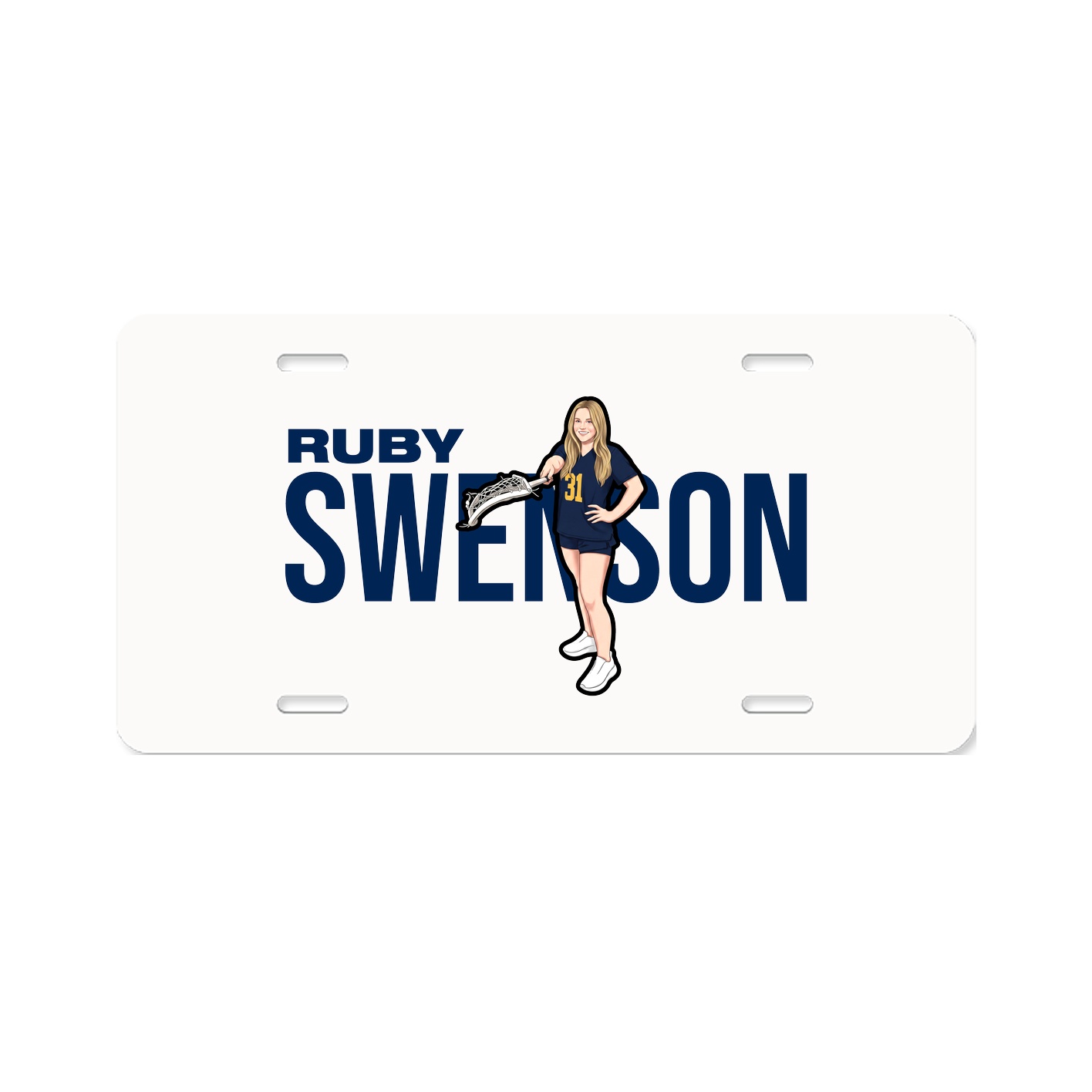License Plate — Player Name in Classic