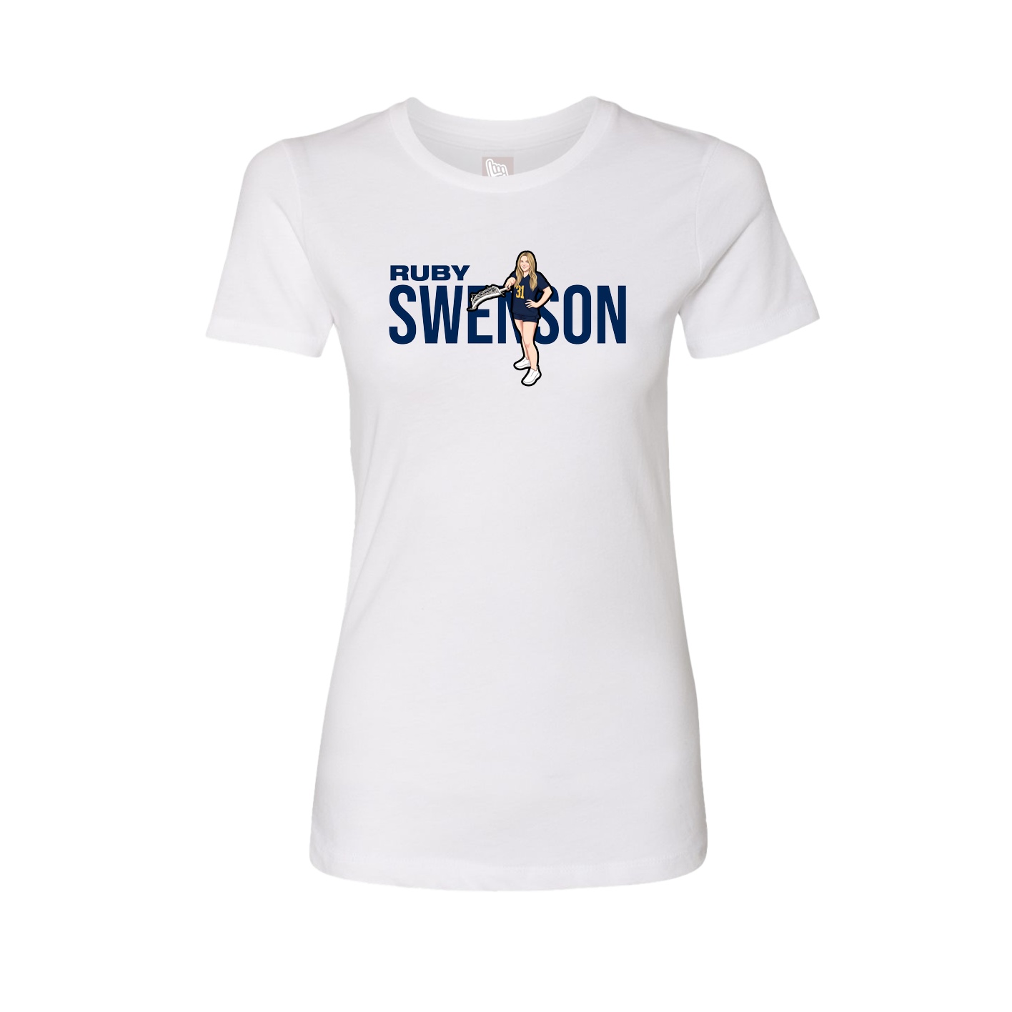 Womens Tee — Player Name in White