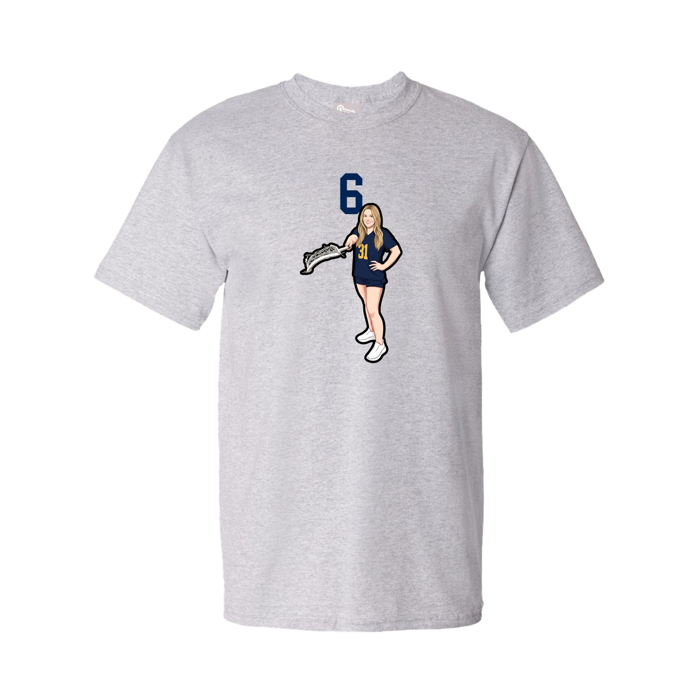 Youth Tee — Number Top in Grey