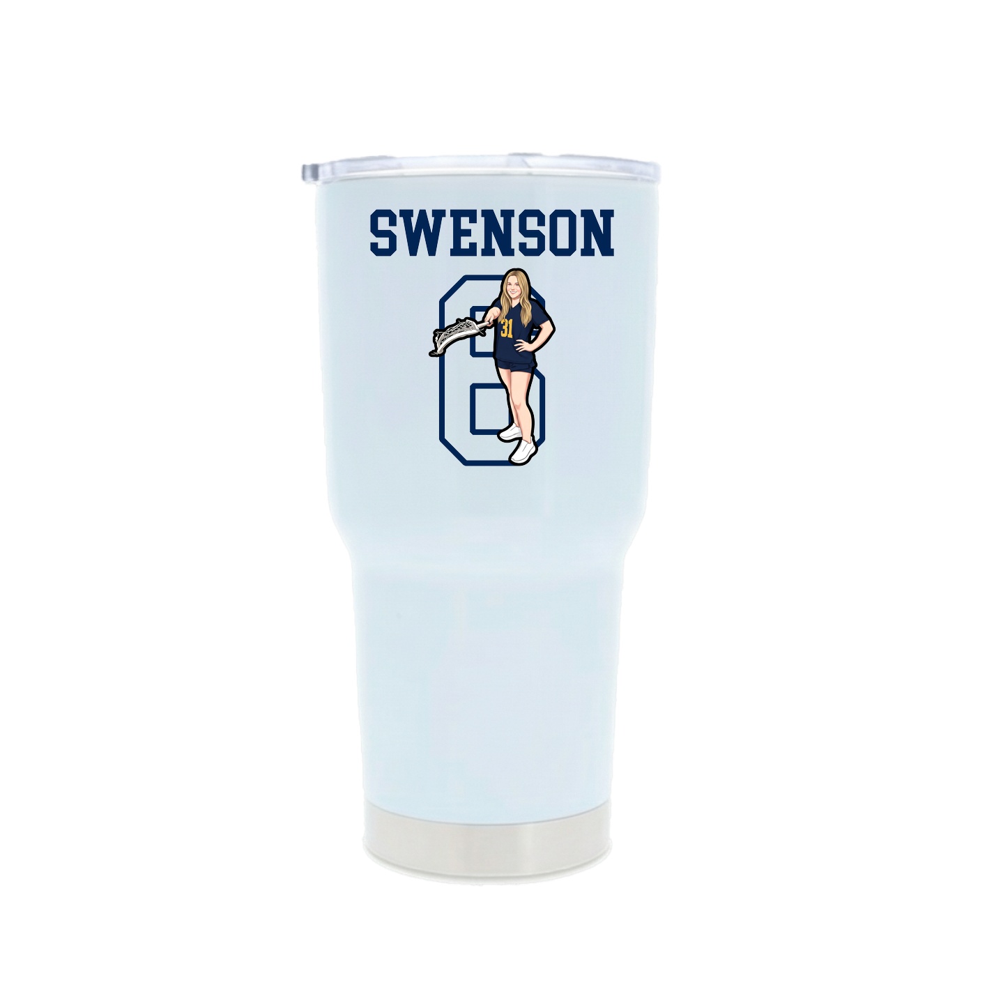 30oz Stainless Steel Tumbler — Shirsey in White