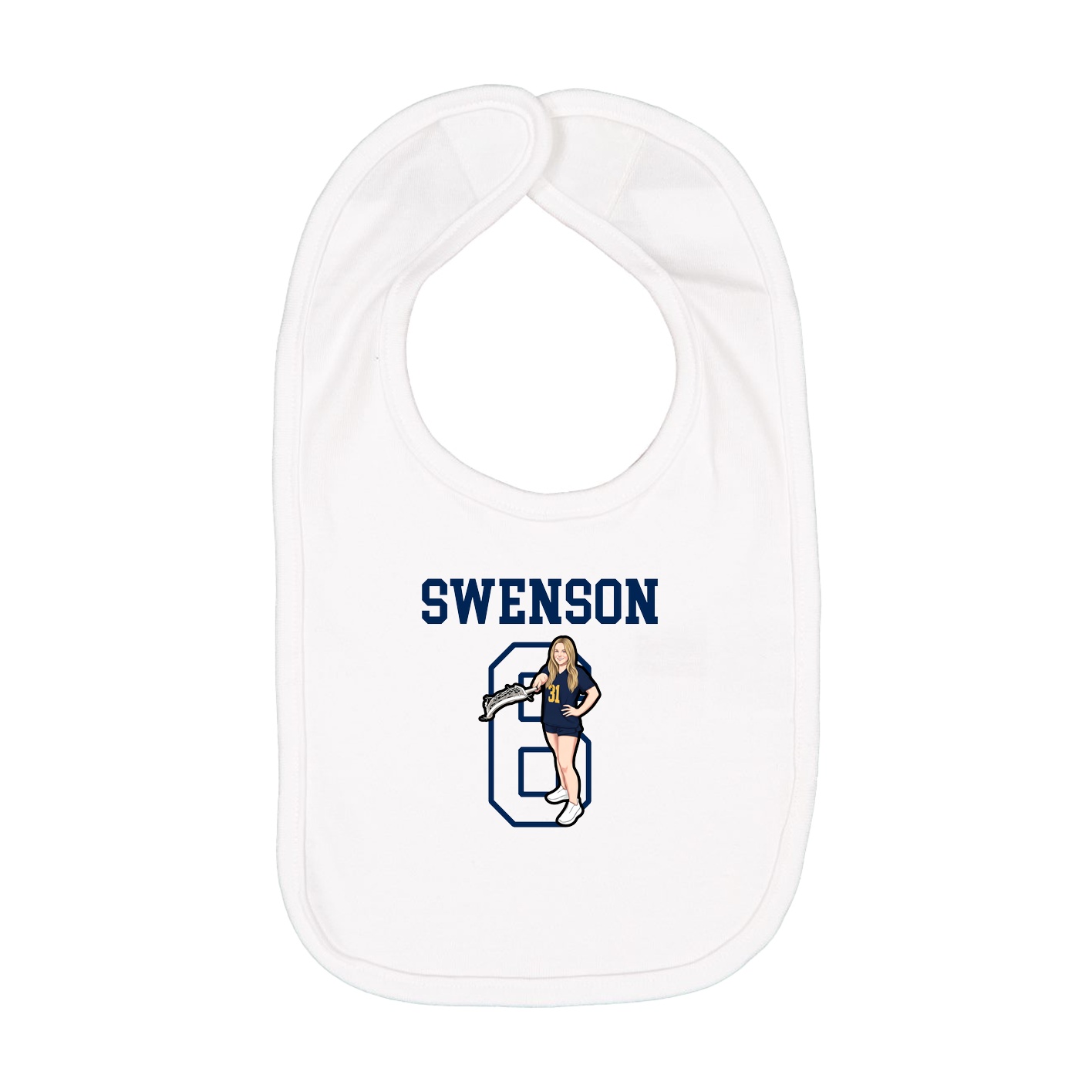 Infant Bib — Shirsey in White