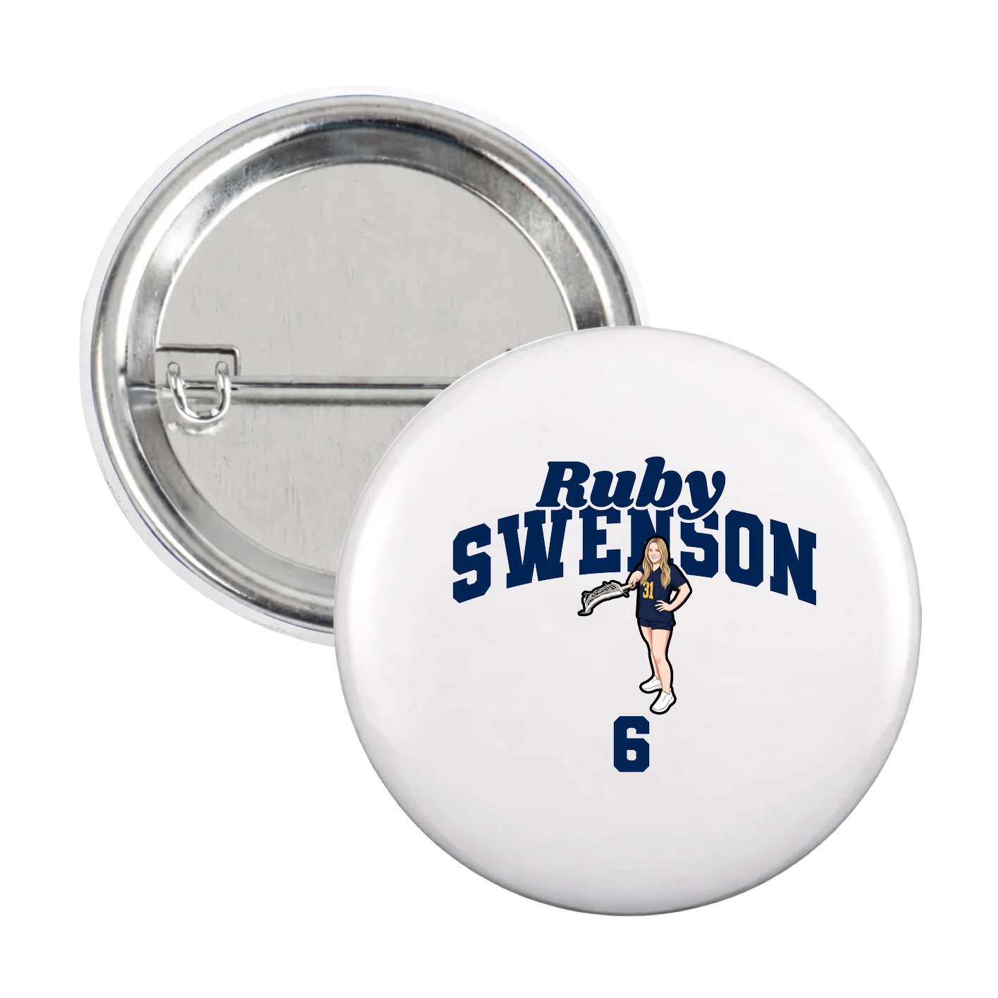 Game Day Button — Signature Arch in White