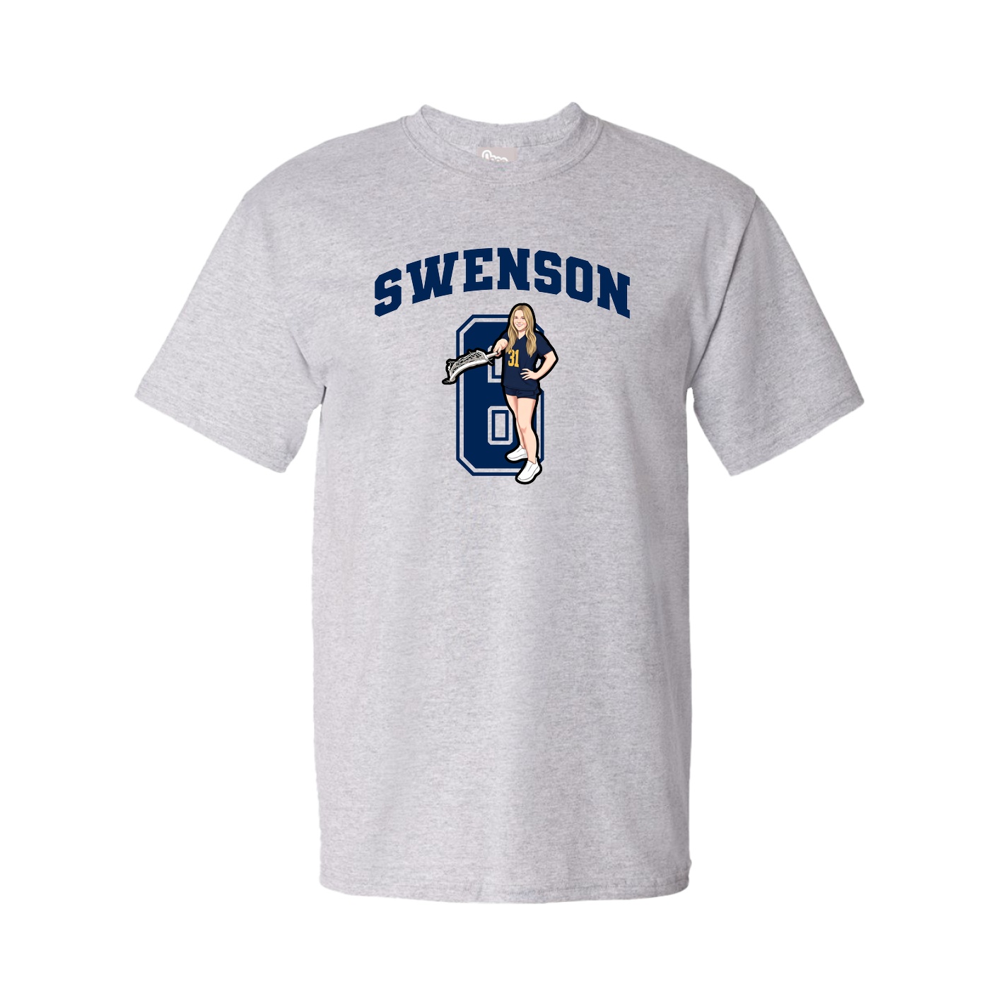 Youth Tee — Number in Grey