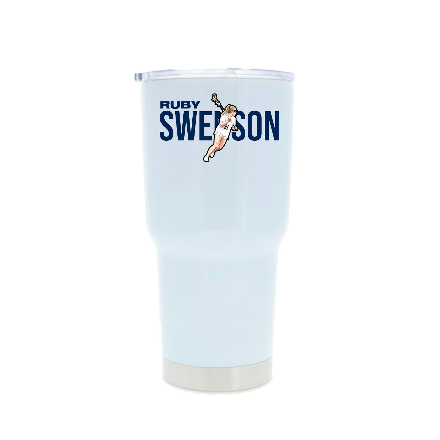 30oz Stainless Steel Tumbler — Player Name in White