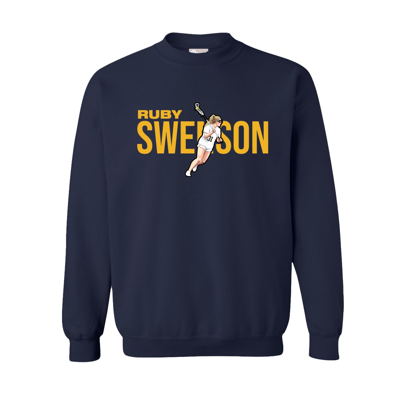 Fleece Crew — Player Name in Navy