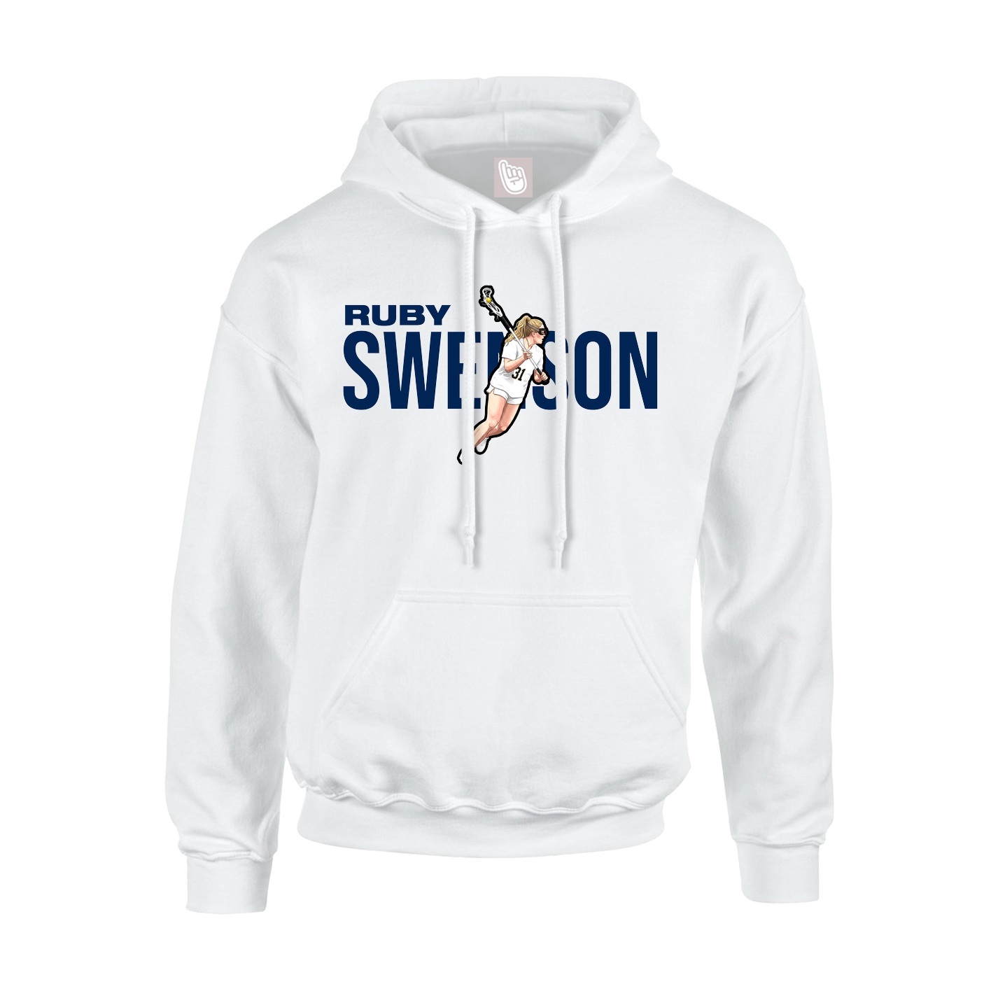 Youth Hoodie — Player Name in White