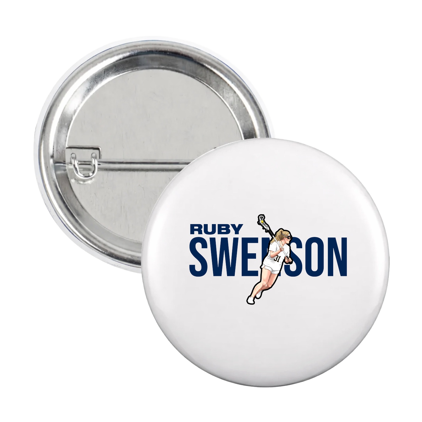 Game Day Button — Player Name in White