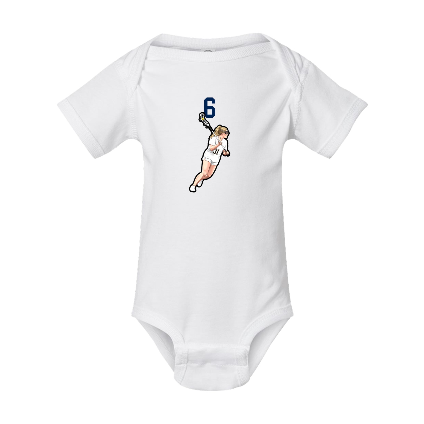 Baby Onesie — Number Top in White