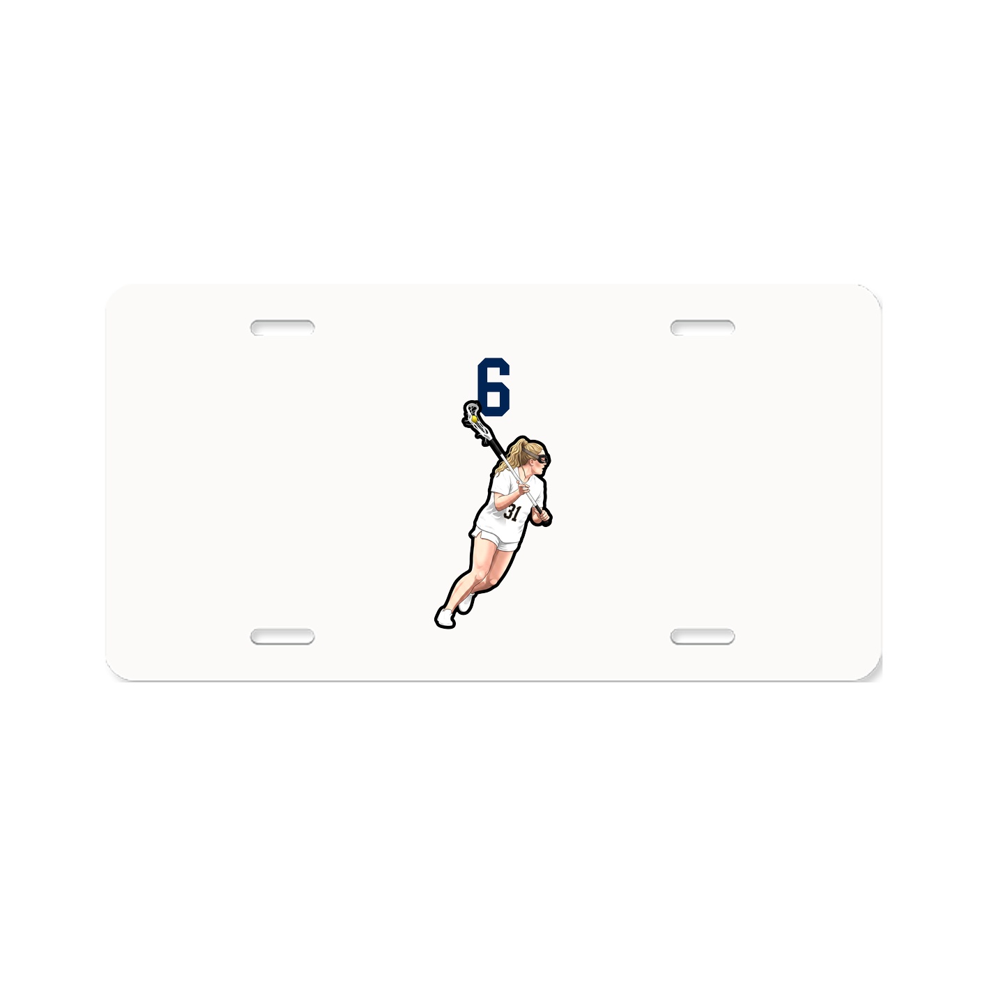 License Plate — Number Top in Classic