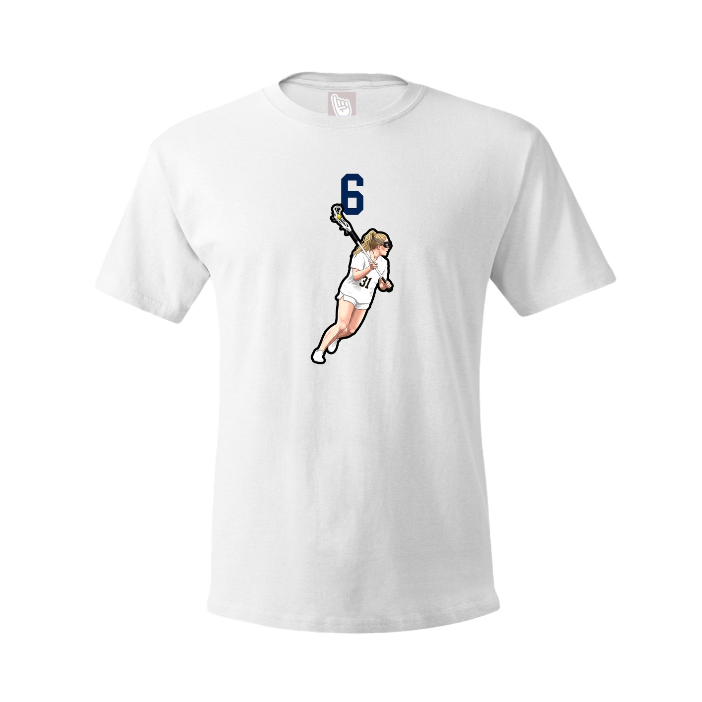 Youth Tee — Number Top in White