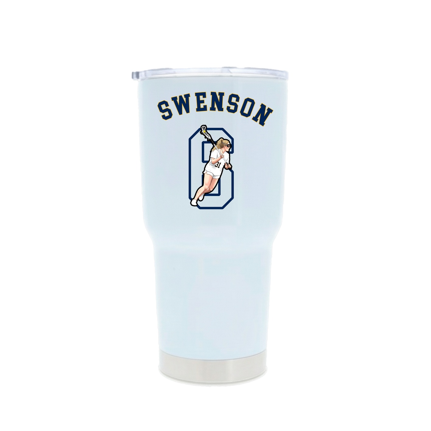 30oz Stainless Steel Tumbler — Shirsey Arch in White