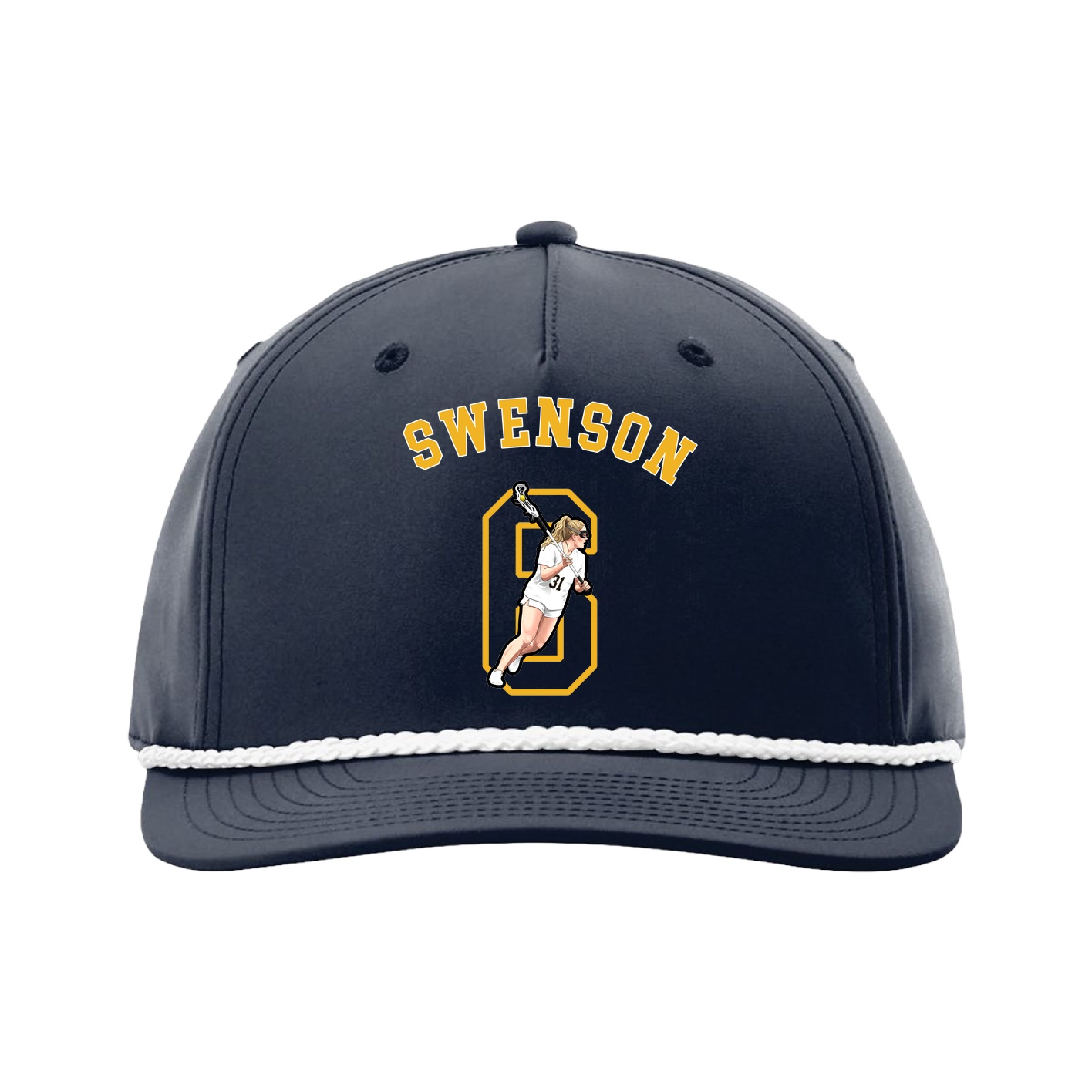 Five-Panel Classic Rope Cap — Shirsey Arch in Navy