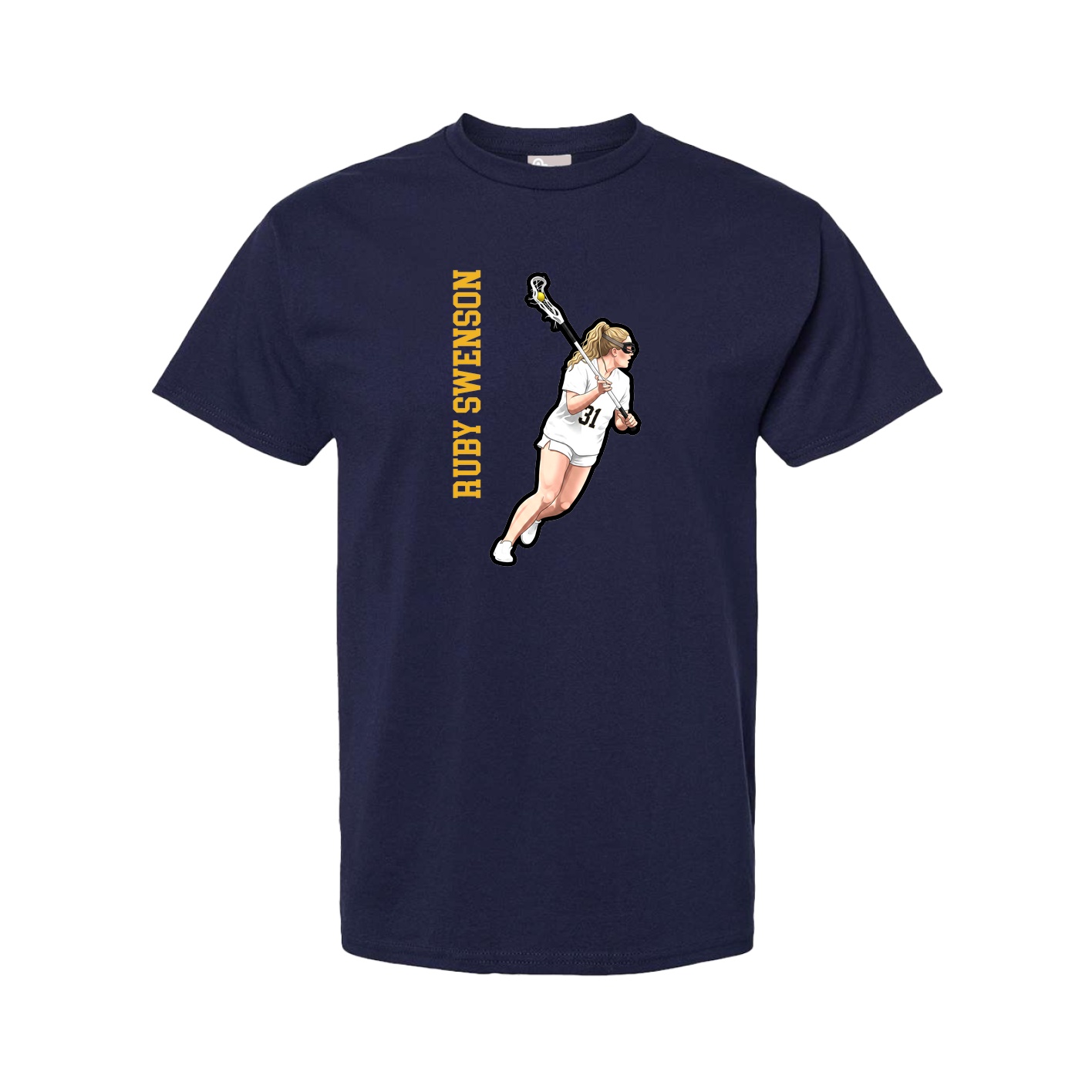 Tee — Name Vertical in Navy