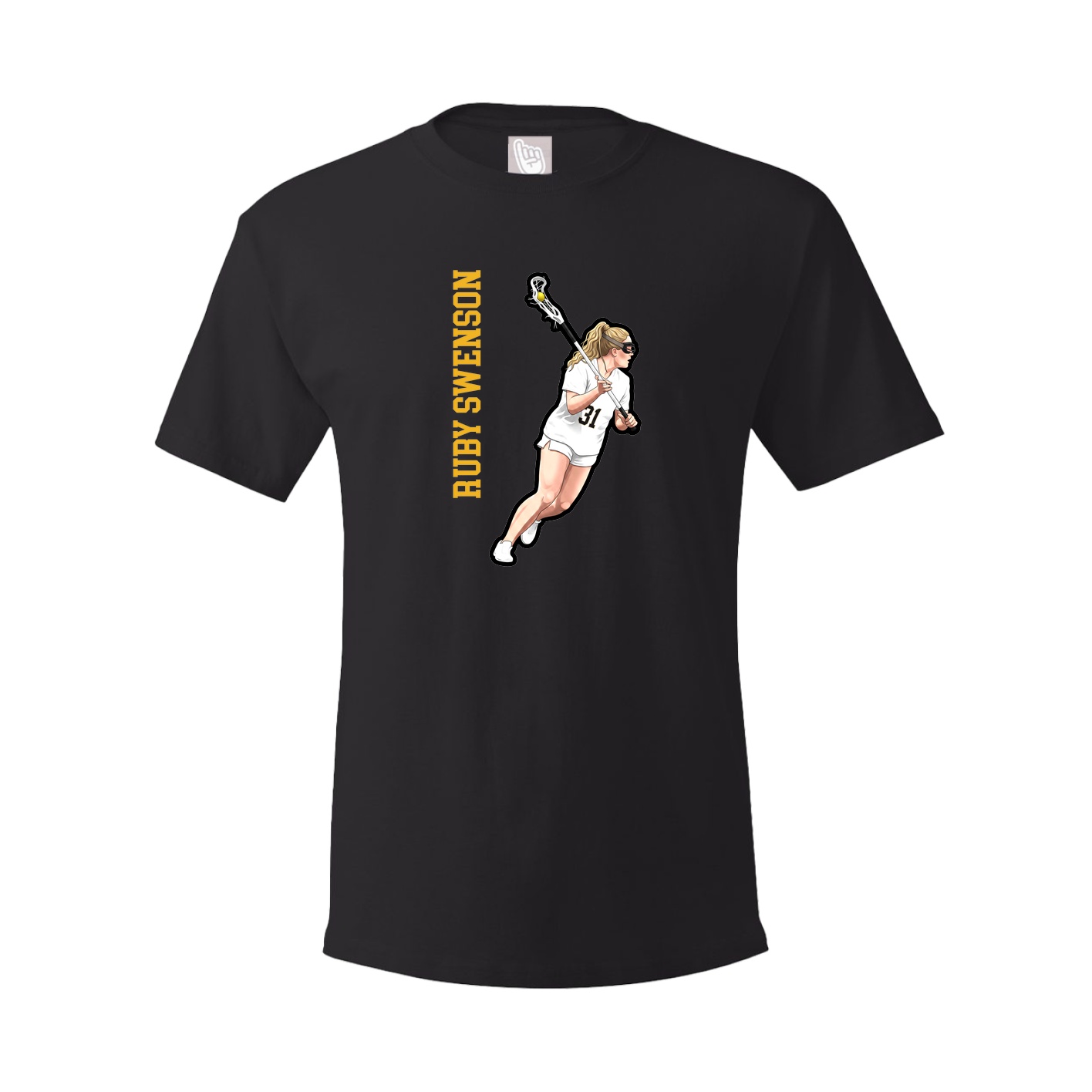 Youth Tee — Name Vertical in Black