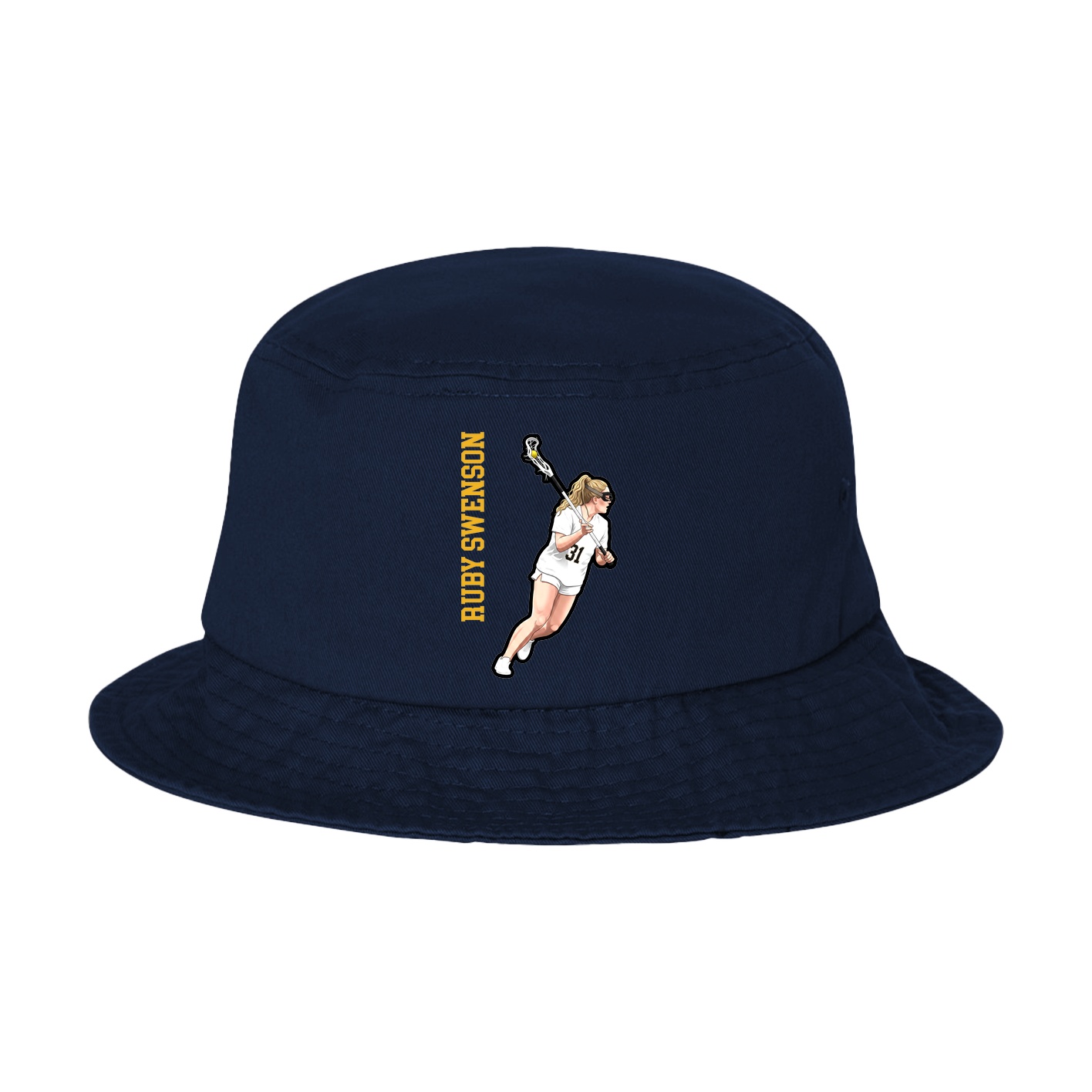 Bucket Cap — Name Vertical in Navy