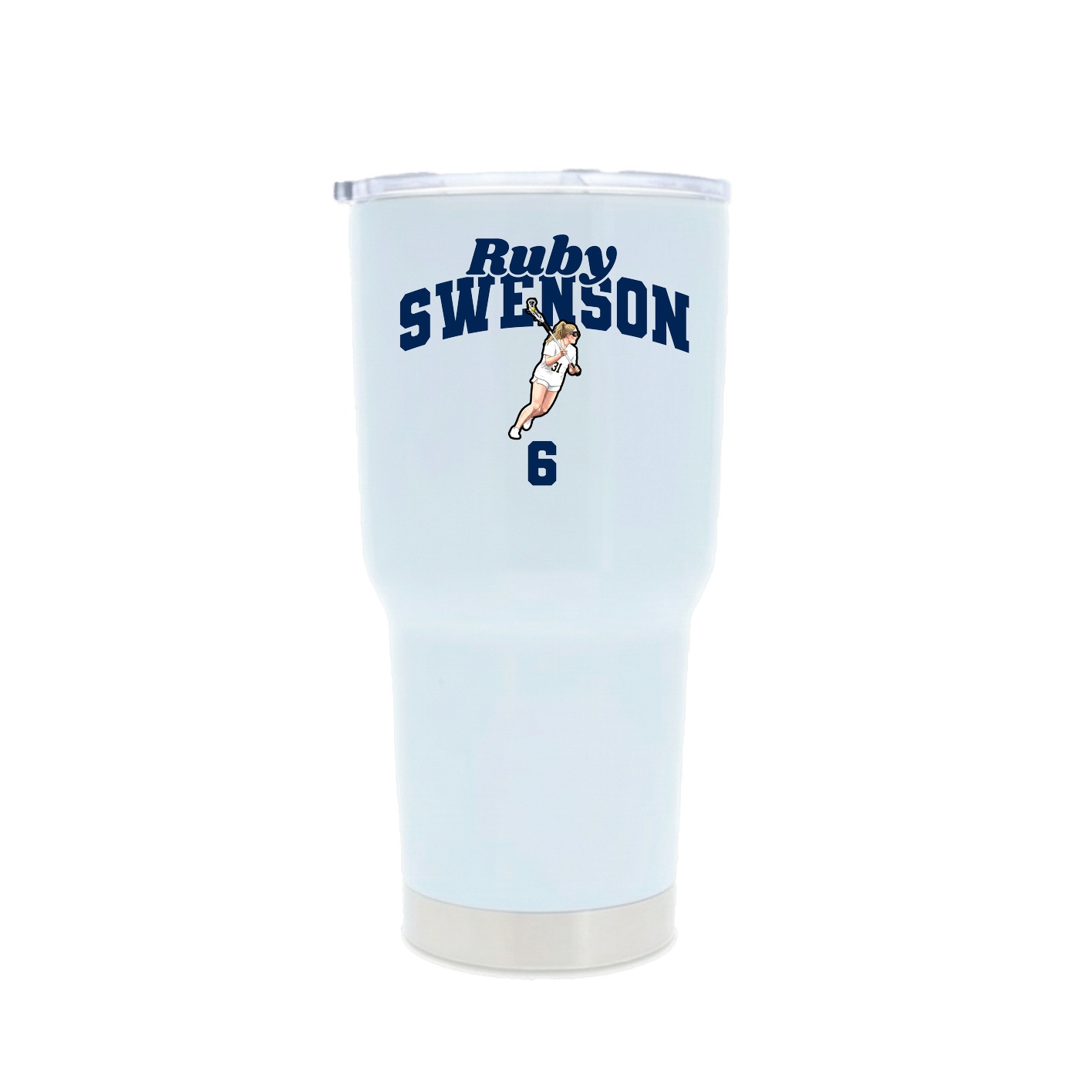 30oz Stainless Steel Tumbler — Signature Arch in White