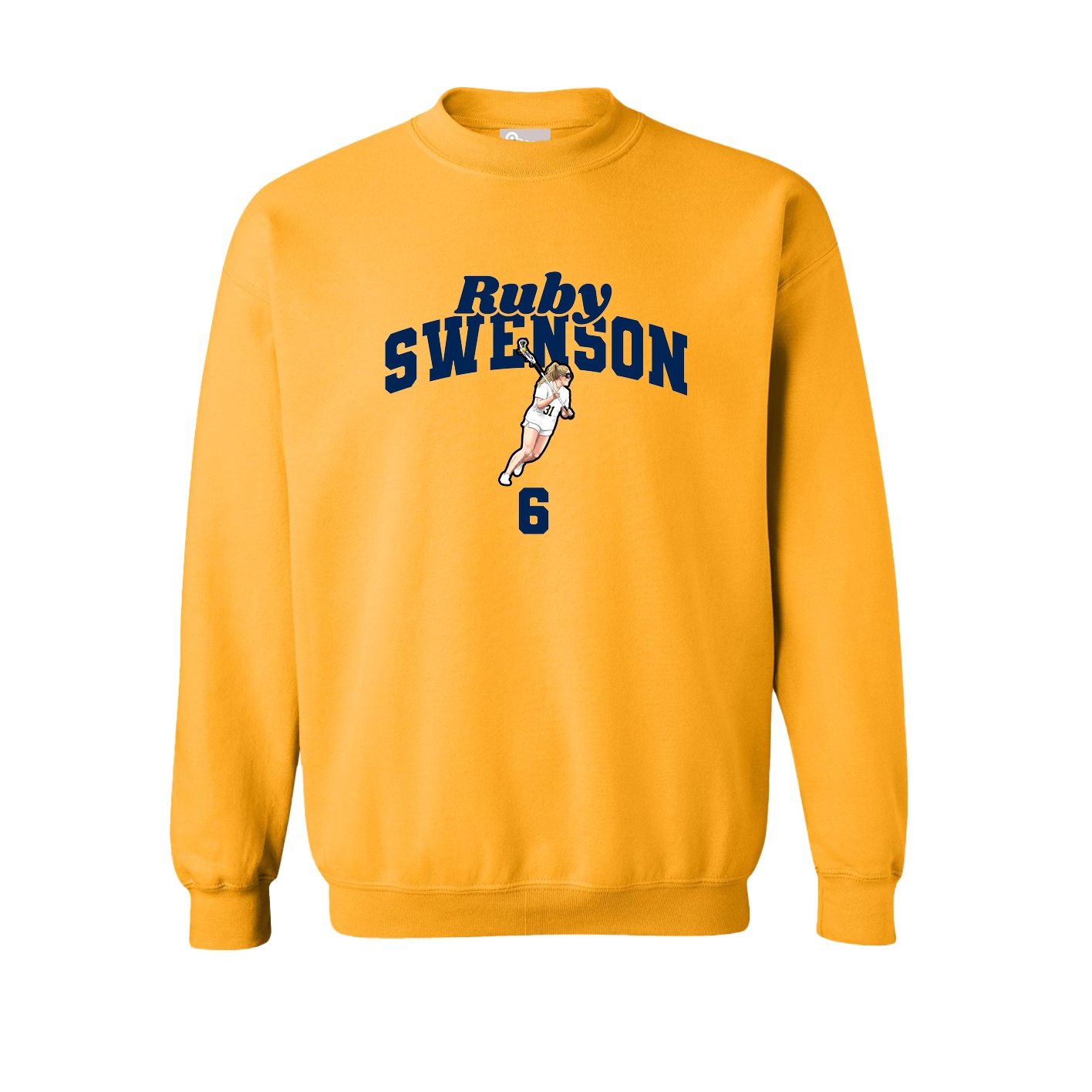Fleece Crew — Signature Arch in Gold