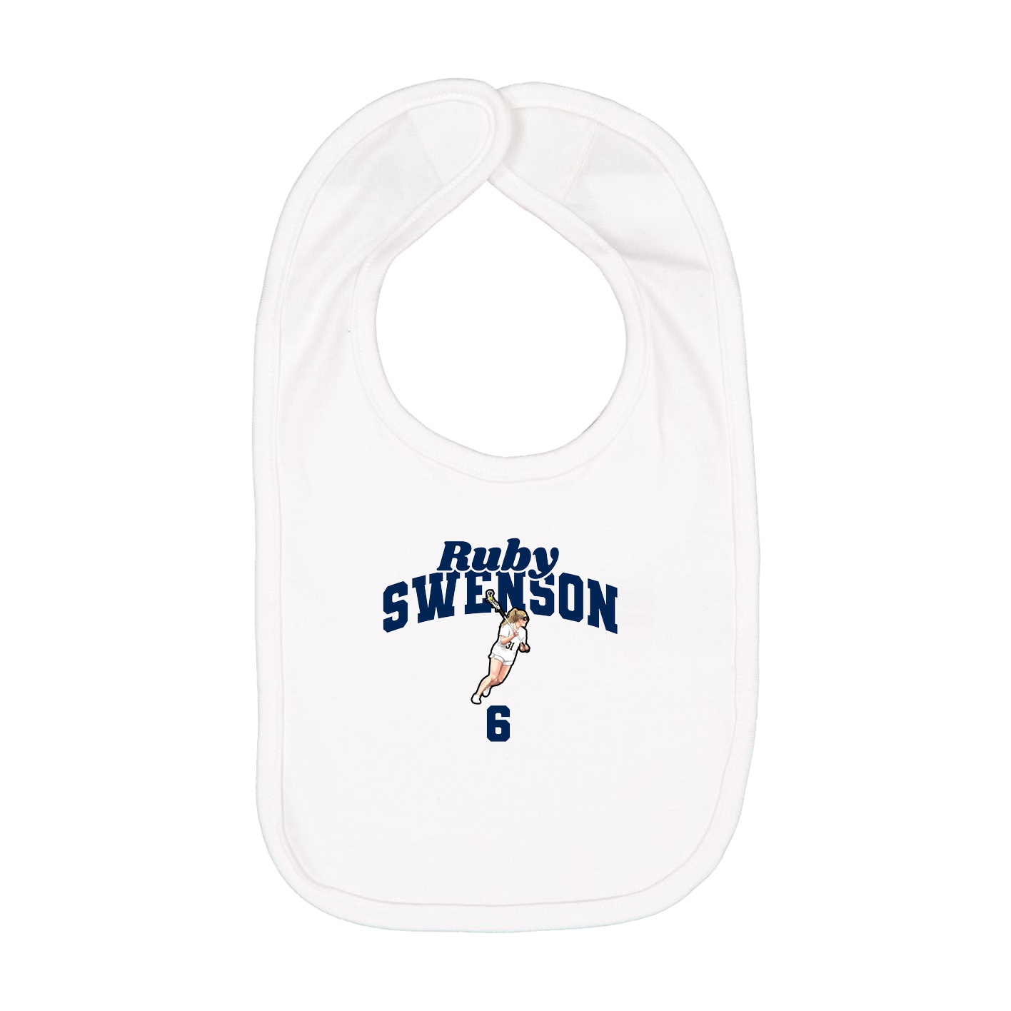 Infant Bib — Signature Arch in White
