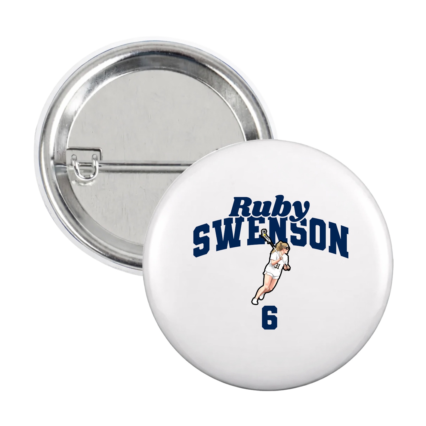 Game Day Button — Signature Arch in White