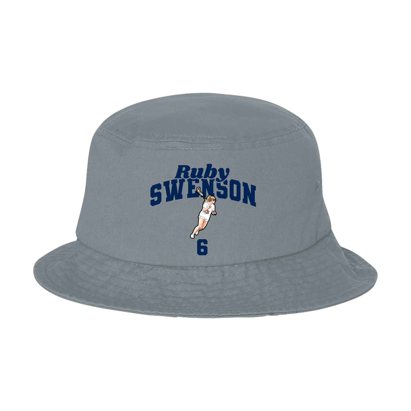 Bucket Cap — Signature Arch in Grey