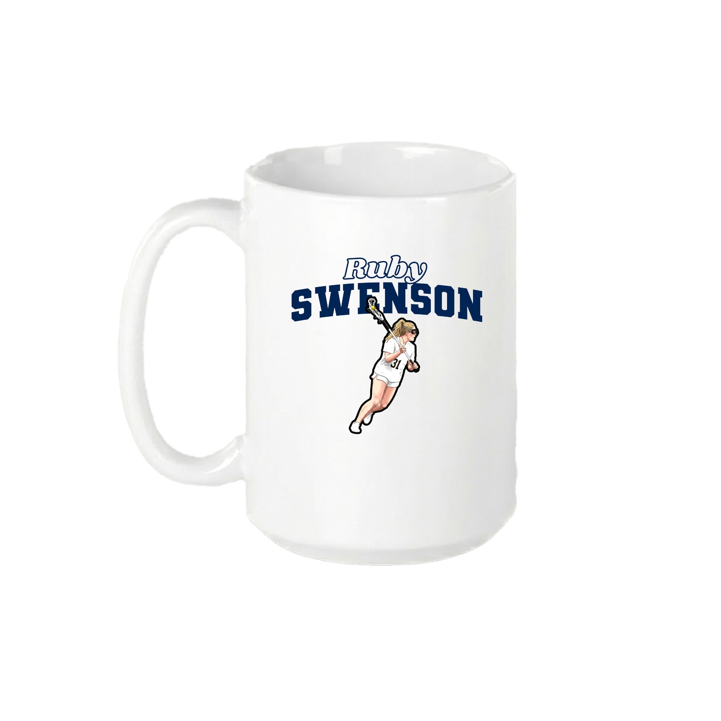 15oz Coffee Mug — Name Arch in White