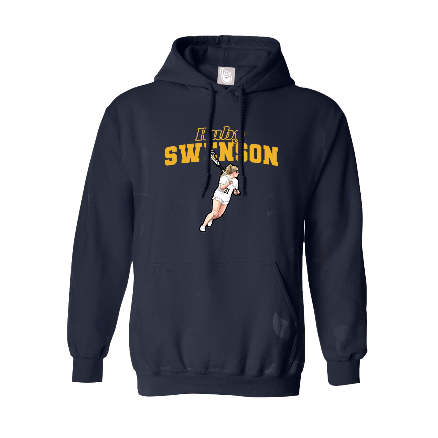 Hoodie — Name Arch in Navy