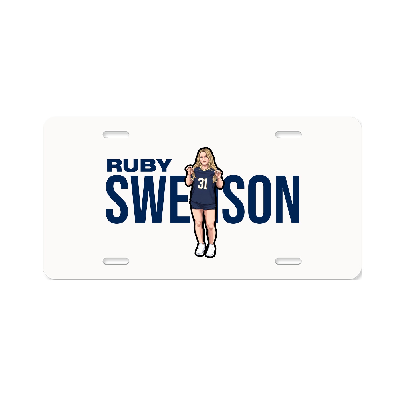 License Plate — Player Name in Classic
